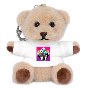 Alpaca - Teddy Keyring - white - Front