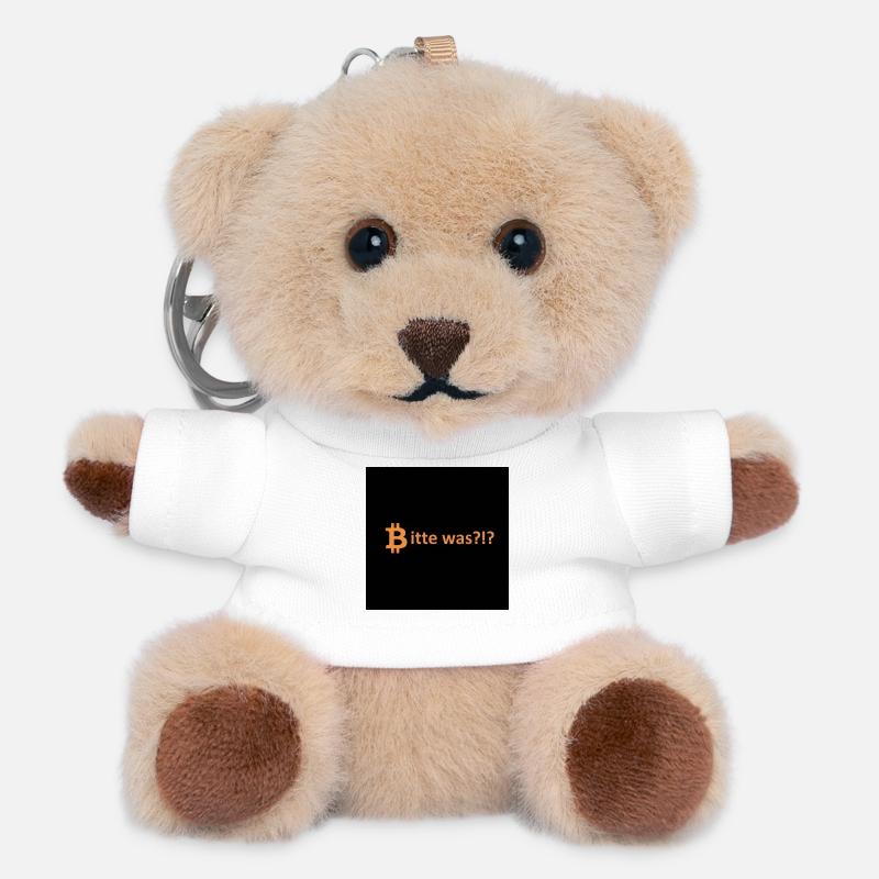 Bitcoin s’il vous plaît que dire - Porte-clés ourson - blanc