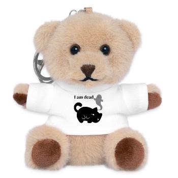 Ich bin tot - Teddy Schlüsselanhänger - Weiß - Vorne