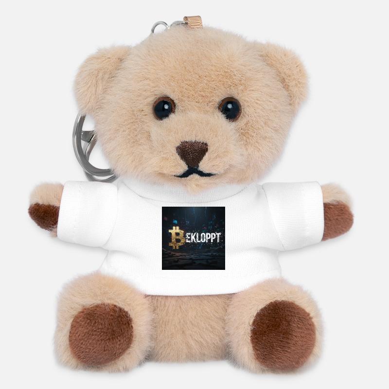 Bitcoin Explosion Crypto Chaos - Porte-clés ourson - blanc