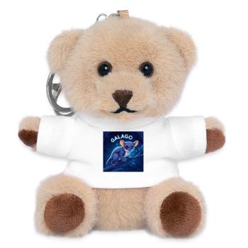 Galago-Nachtaugen Kuscheltier-Charme - Teddy Schlüsselanhänger - Weiß - Vorne