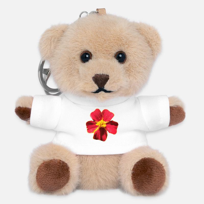 Tagetes - Teddy Keyring - white