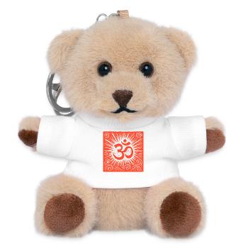 YOGA OM - Porte-clés ourson - blanc - Devant