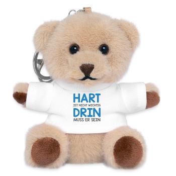 Hart Ist Nicht Wichtig... - Teddy Schlüsselanhänger - Weiß - Vorne