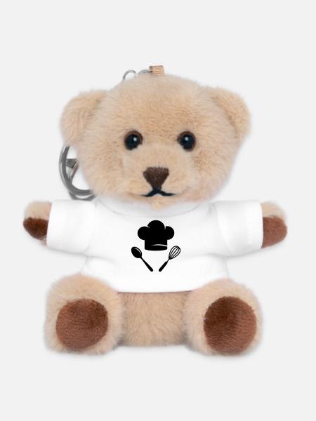 Cuisinier et cuisine | Cooking Is Love Logo - Porte-clés ourson - blanc