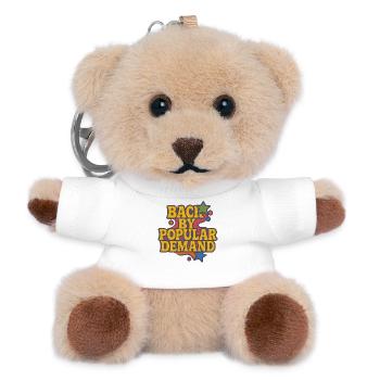 Back by Popular Demand Retro Script - Teddy Keyring - white - Front
