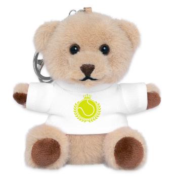 Tennis Symbol - Teddy Keyring - white - Front