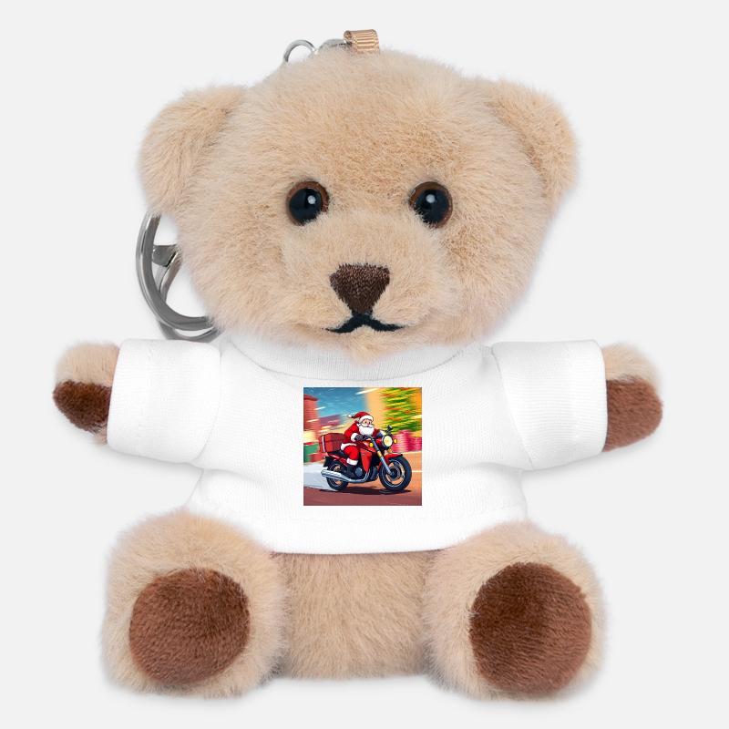 Santa's Fastest Reindeer - Teddy Keyring - white