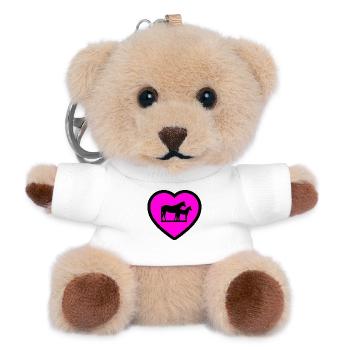 Pferde - Teddy Schlüsselanhänger - Weiß - Vorne