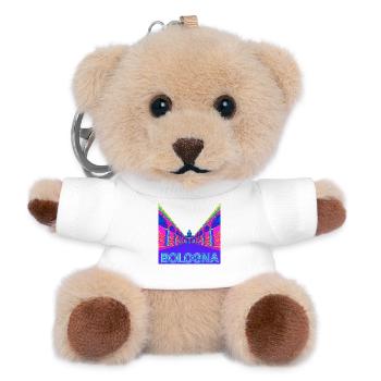 Porticoes of Bologna - Teddy Keyring - white - Front
