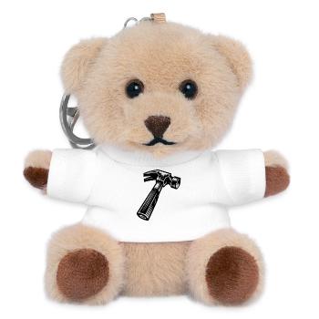 I've got a hammer and I know how to use it - Teddy Keyring - white - Front