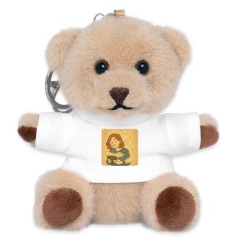 Virtuelle Umarmung für mich - Teddy Schlüsselanhänger - Weiß - Vorne