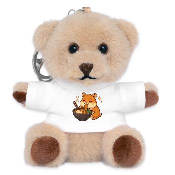 Hamster with noodles ramen kawaii hamster - Teddy Keyring - white - Front