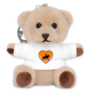 horses - Teddy Keyring - white - Front