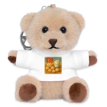 Mantı und Ayran - Teddy Schlüsselanhänger - Weiß - Vorne