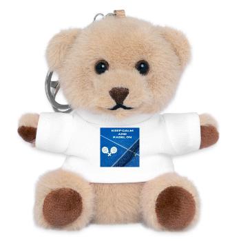 Padel Focus: Keep Calm On Court - Teddy Keyring - white - Front