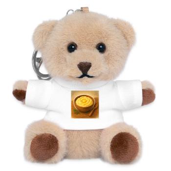 Kartoffelpüree - Teddy Schlüsselanhänger - Weiß - Vorne