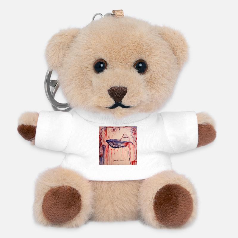 Bhuddas Cave - Teddy Schlüsselanhänger - Weiß