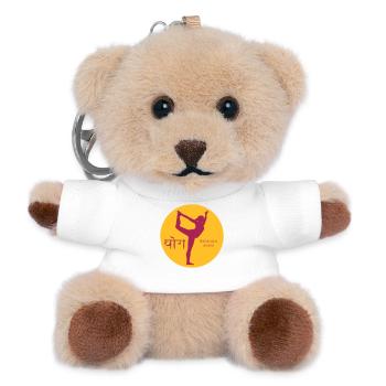 Nataraja Asana Silhouette - Teddy Keyring - white - Front