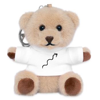 Wellenpfeil - Teddy Schlüsselanhänger - Weiß - Vorne