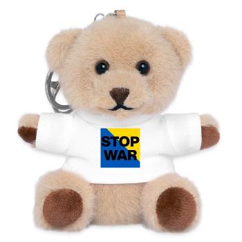 Stop War – Peace Now, Frieden in der Ukraine - Porte-clés ourson - blanc - Devant