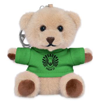 Psalm23-Lamb - Teddy Keyring - green - Front