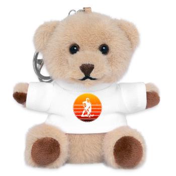 Short and clear floorball - Teddy Keyring - white - Front