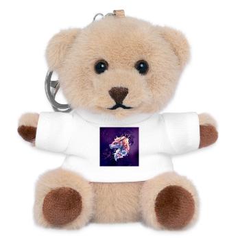 Stern-Blumendrache - Teddy Schlüsselanhänger - Weiß - Vorne