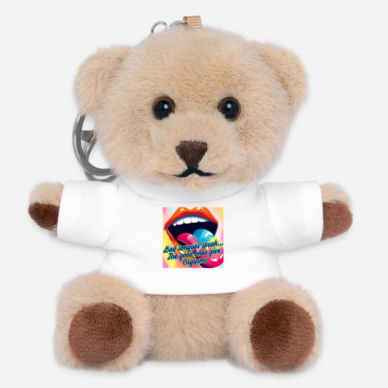Tongues & Orgasms - Teddy Keyring - white