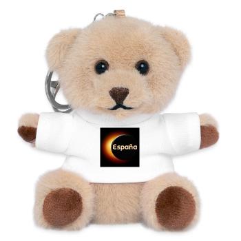 Total Solar Eclipse Spain - Teddy Keyring - white - Front