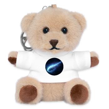 Astronomy Space Comet Streaking Tail - Teddy Keyring - white - Front