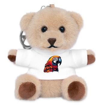 Parrot Animal Comic - Teddy Keyring - white - Front