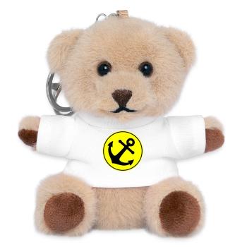 Anker Symbol - Teddy Schlüsselanhänger - Weiß - Vorne