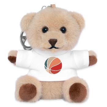 Farbgeblockte Sphärenabstraktion - Teddy Schlüsselanhänger - Weiß - Vorne