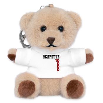 Sport Motivation Schritte - Teddy Schlüsselanhänger - Weiß - Vorne