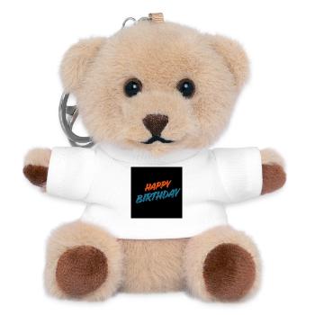 HAPPY BIRTHDAY. HAPPY BIRTHDAY. ANNIVERSARY. - Teddy Keyring - white - Front