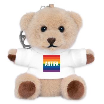 Antifa - Antifascist Merch - Teddy Keyring - white - Front