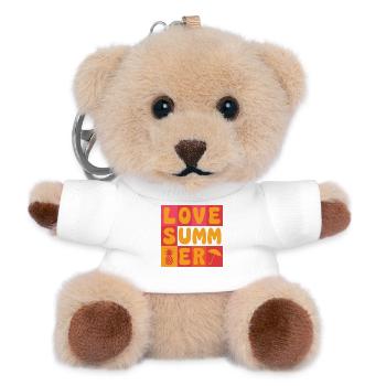 Ich liebe den Sommer - Teddy Schlüsselanhänger - Weiß - Vorne