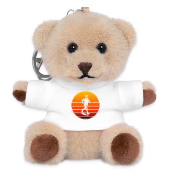 Iconisches Running Motiv - Teddy Schlüsselanhänger - Weiß - Vorne
