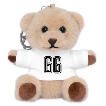 66 - Teddy Schlüsselanhänger - Weiß - Vorne