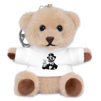 Bräutigam Junggesellenabschied Skelett - Teddy Schlüsselanhänger - Weiß - Vorne