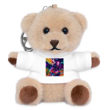 Art Paint - Teddy Schlüsselanhänger - Weiß - Vorne