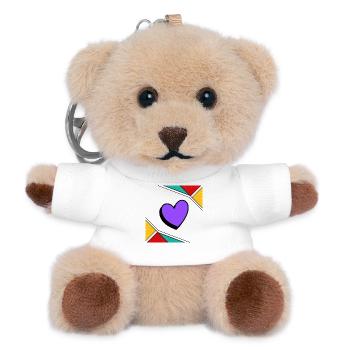 Love Art - Teddy Schlüsselanhänger - Weiß - Vorne
