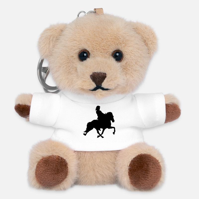 Passport rider - Teddy Keyring - white