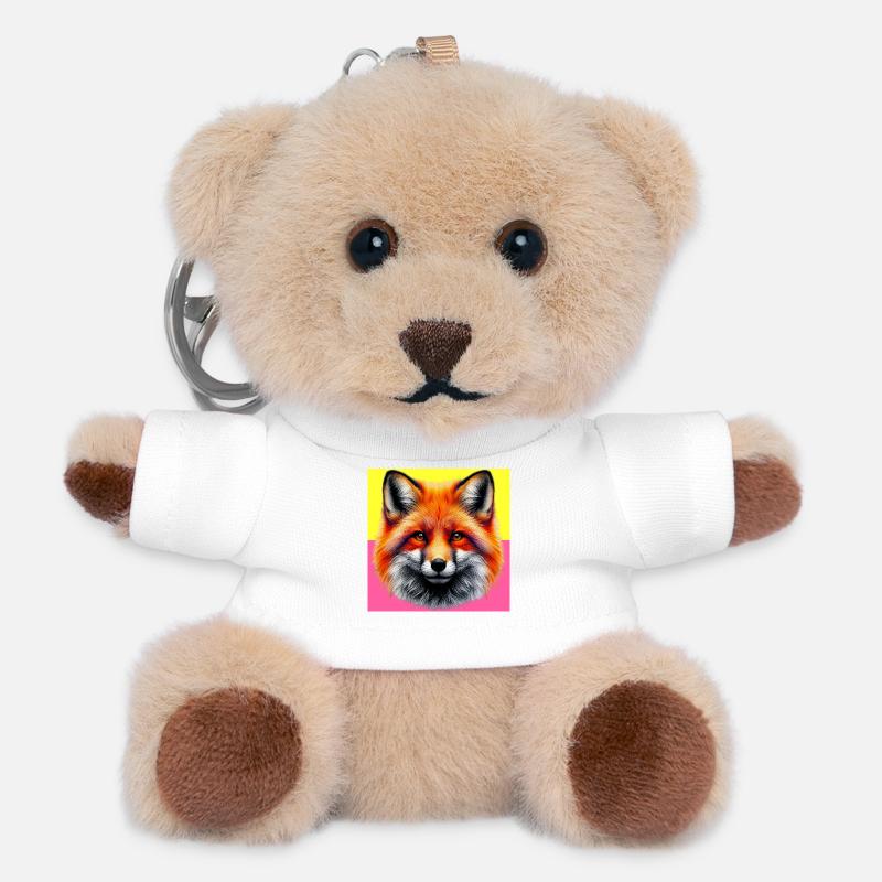 Renard - Porte-clés ourson - blanc