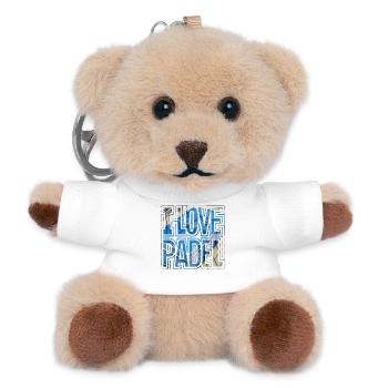 J’ADORE LE PADEL, Terrain de Padel, Cadeau Idée de Chemise - Porte-clés ourson - blanc - Devant