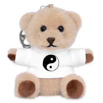 Yin Yang Symbol - Hand drawn Illustration - Teddy Schlüsselanhänger - Weiß - Vorne