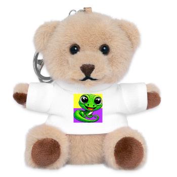 Gecko - Porte-clés ourson - blanc - Devant