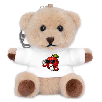 Cool Lychee Cartoon Summer Design Fruit Fruit - Teddy Keyring - white - Front