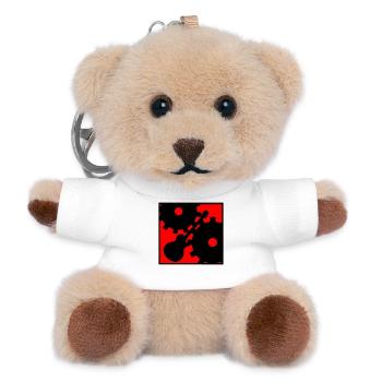 Rock against the Machine - Teddy Keyring - white - Front